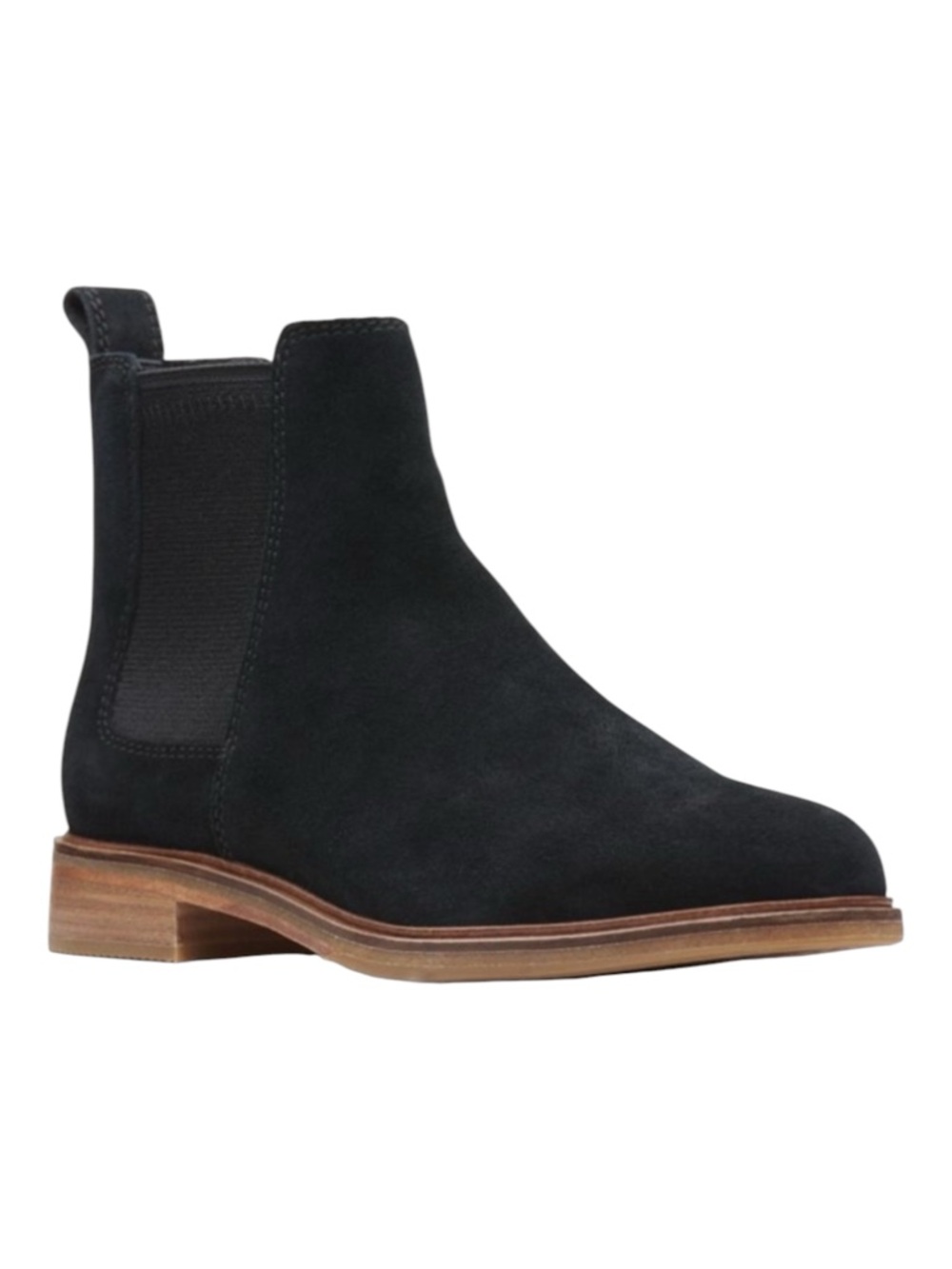 Women’s Clarks Clarkdale Arlo Black Suede Chelsea Ankle Boots Size 9 *READ*
